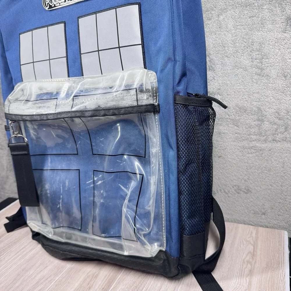 Doctor Who TARDIS Backpack Blue Police Box Laptop School Bag 19x13